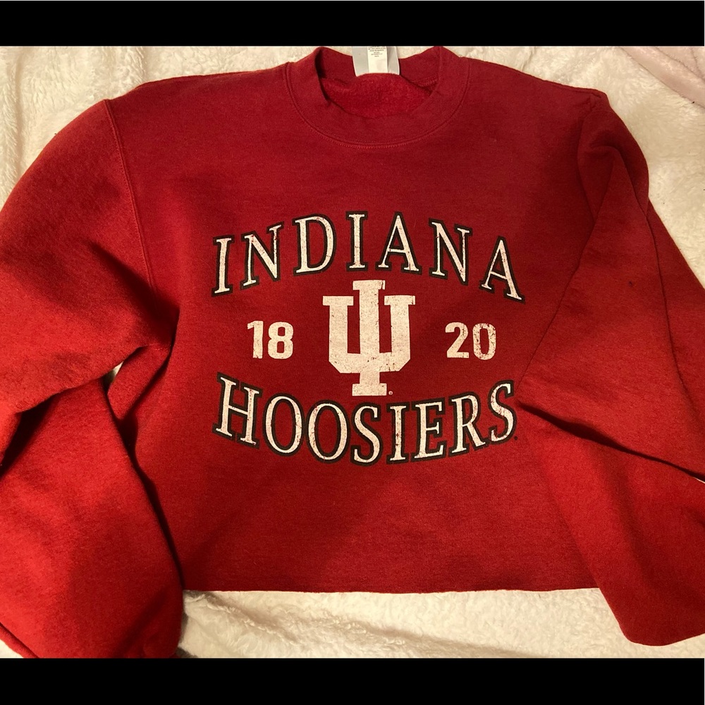 college cropped crew neck